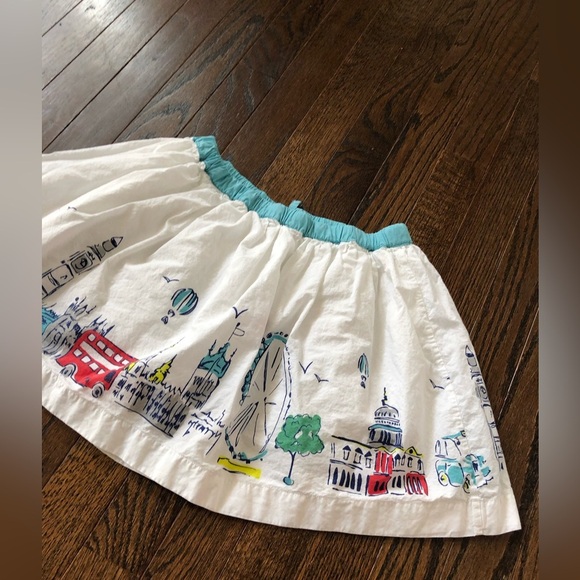Mini Boden Girls 7-8Y London Themed A-Line Ruffled Mini Skirt w/Adjustable Waist - Picture 14 of 15